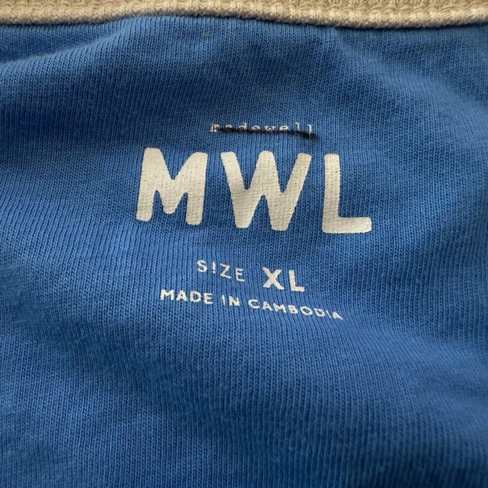 NWT MWL Madewell Terry Ribbed Bralette Oasis Blue Size XL - Picture 5 of 9